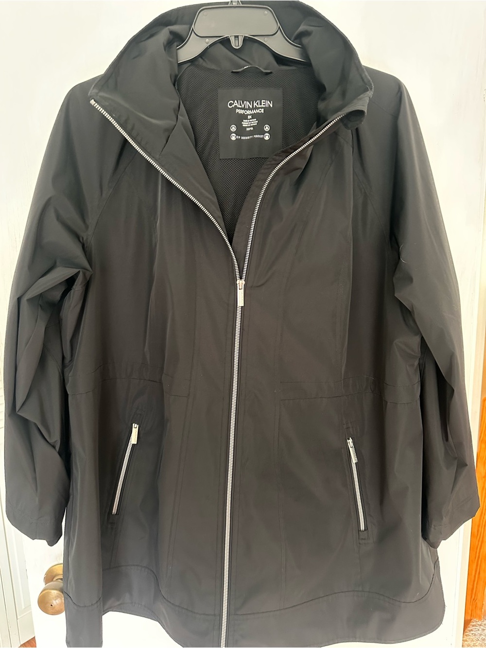 Calvin Klein Black Performance Jacket with Zip Security Pocket